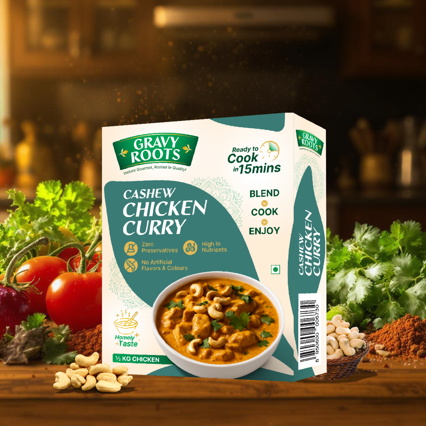 Gravy Roots Cashew Chicken Curry Masala Blend – Ready-to-Mix