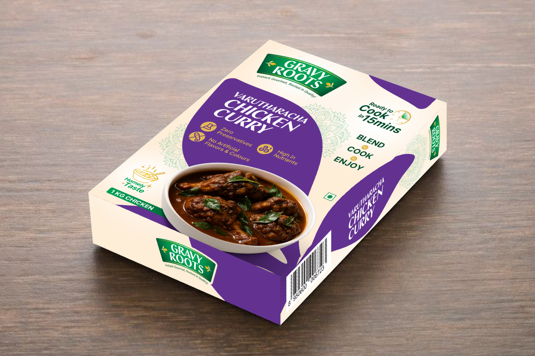 Gravy Roots Varutharacha Chicken Curry Masala Blend – Ready-to-Mix